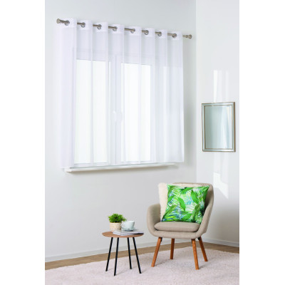 Firana z kółkami pasek SIMPLE CHIC 280x160 biały